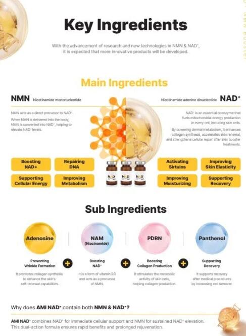 AMI NAD+ (NAD+ AND NMN) SKIN BOOSTER - 3 x 5ml - Image 3